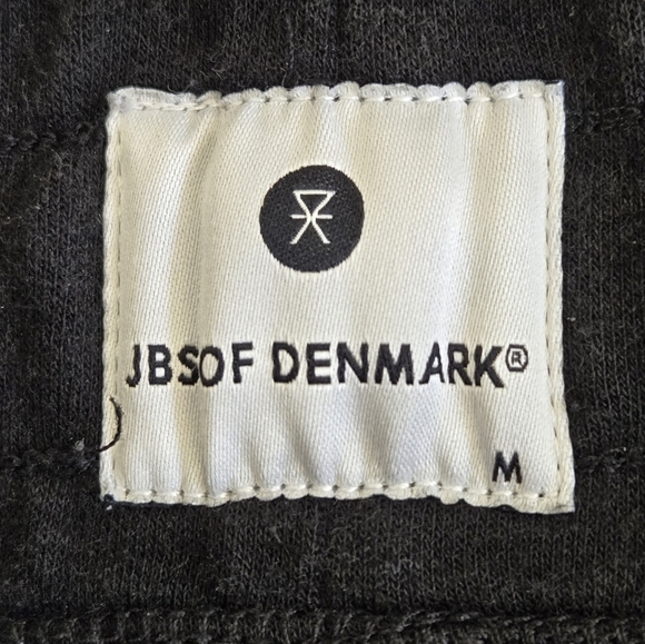 JBS of Denmark Sweat Shorts in Black Organic Cotton Blend size Medium - Picture 9 of 13